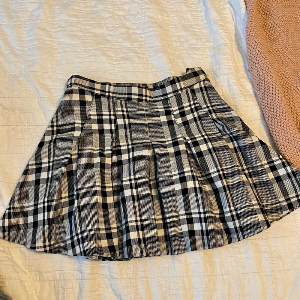 h&m plaid tennis skirt